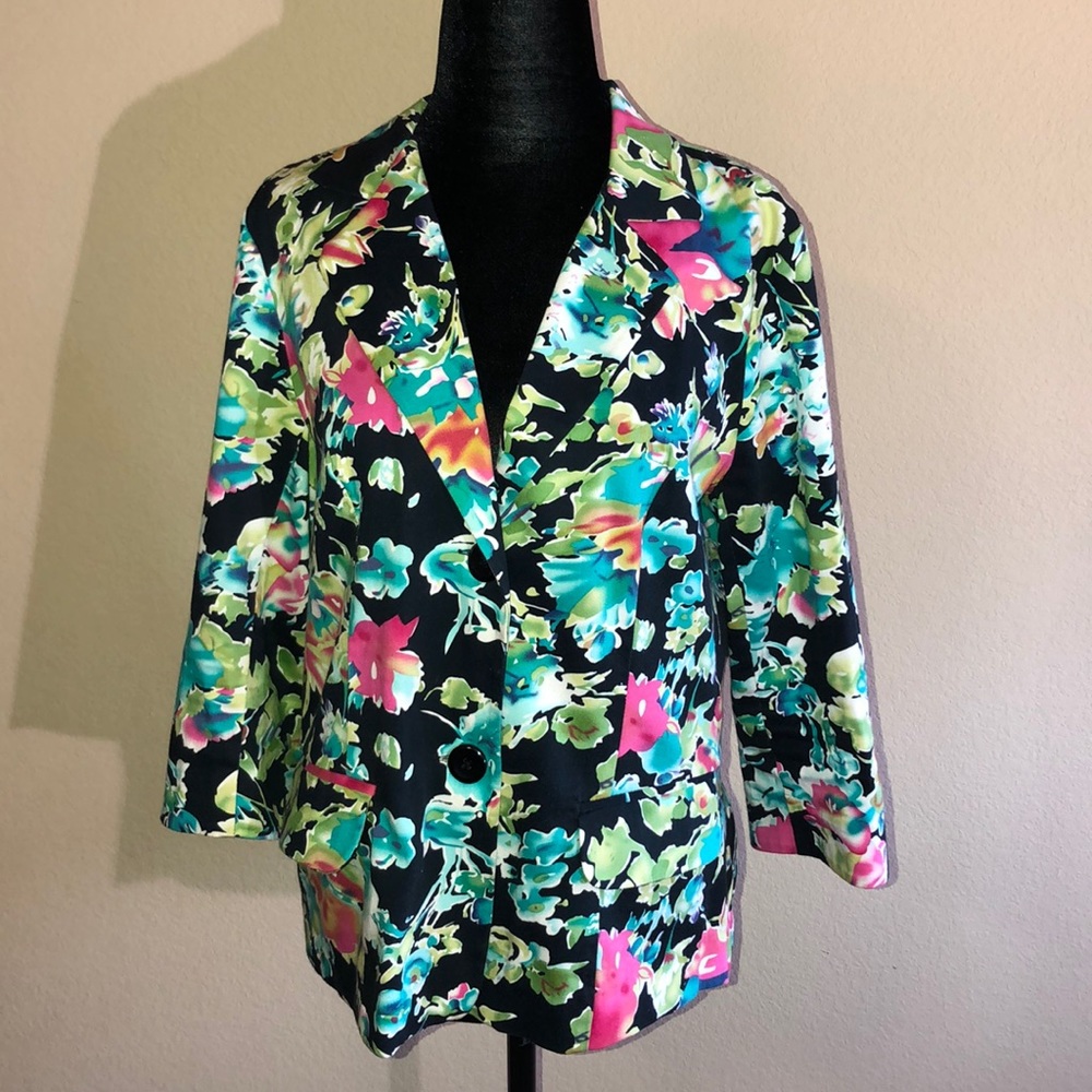 Notations Floral Print Jacket